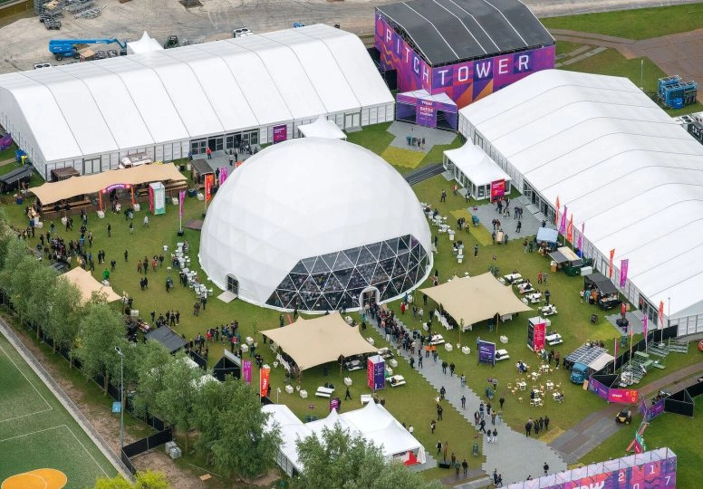 Vista aérea del festival tecnológico de Ámsterdam The Next Web